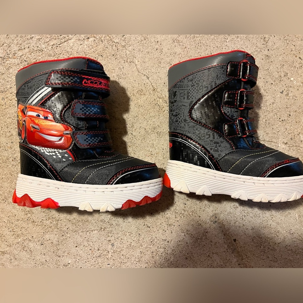 Lightening McQueen light up snow boots